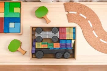 Connetix transportes arcoiris 50 piezas