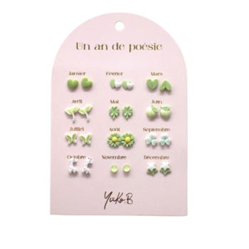 Pendientes cerámicos - 1 año de poesía Yuko.B