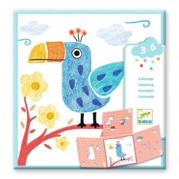 Coloreado. 3 estuches para una imagen.