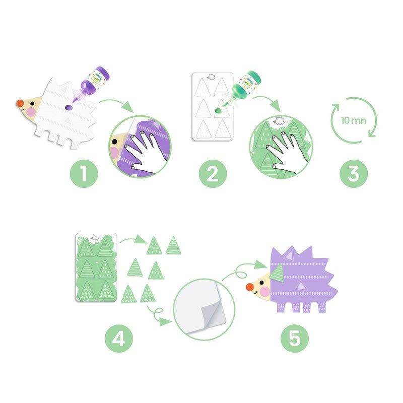 Pintura mágica con los dedos formas